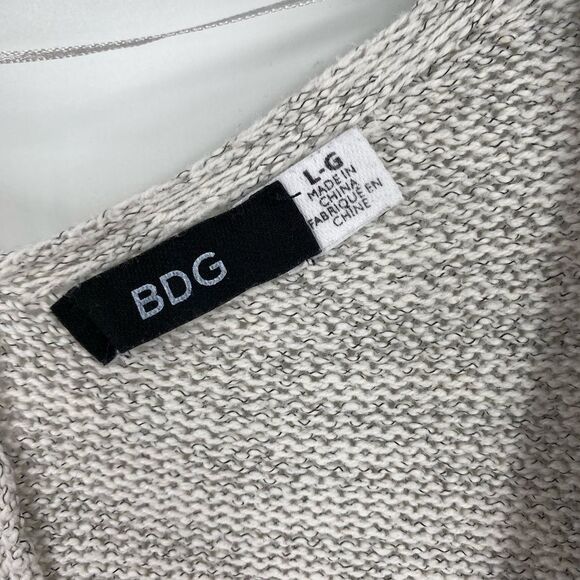 BDG Gray Open-Front Cardigan Sweater size L - Picture 2 of 4
